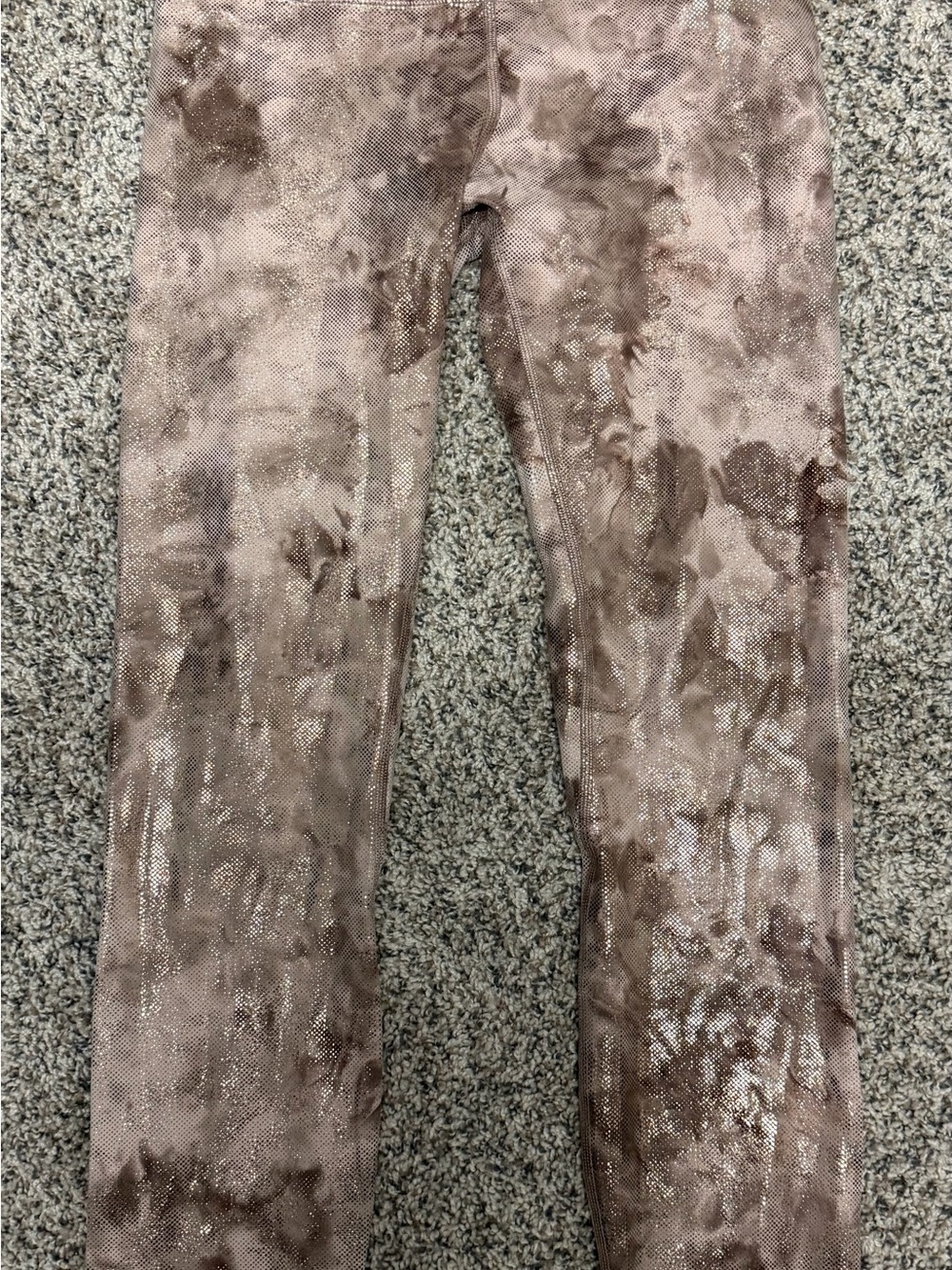 lululemon athletica Metallic Taupe Leggings size 6